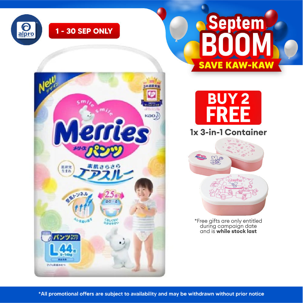 Merries Baby Diapers (Pants) L 44s Merries