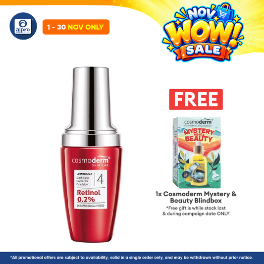 Cosmoderm Luminous A Dark Spot Corrector Emulsion 30ml | Epidermis Production Booster
