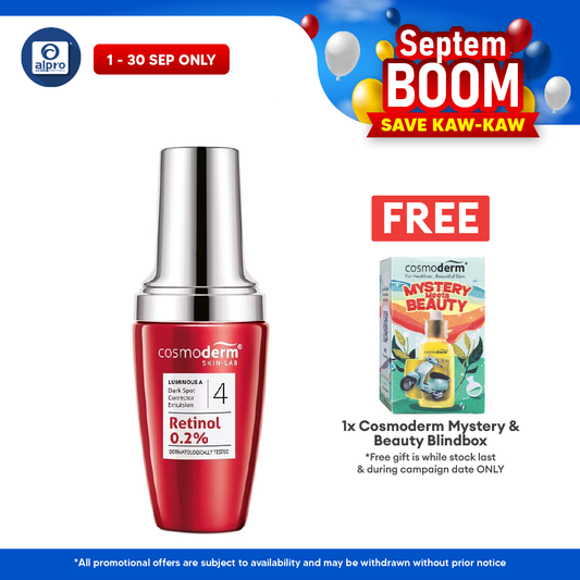 Cosmoderm Luminous A Dark Spot Corrector Emulsion 30ml | Epidermis Production Booster Cosmoderm