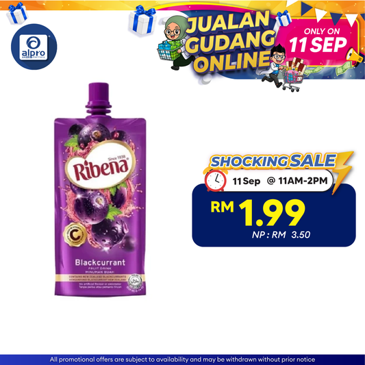 Ribena Cheerpack Blackcurrant Drink 330ml Ribena