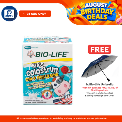 Bio-life Kids Colostrum Cal D+ Lysine 30s Bio-life