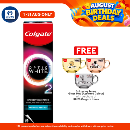 Colgate Optic White O2 Aromatic Menthol 85g | Whiten In 3 Days Colgate