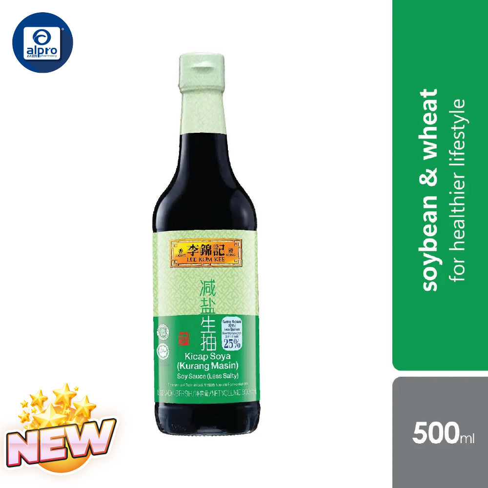 Lee Kum Kee Less Salty Soy Sauce 500ml | Contain Soybean & Wheat Lee Kum Kee