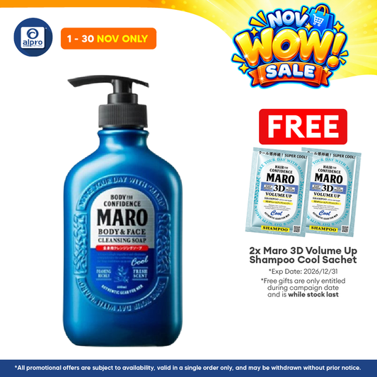 Maro Body & Face Cleansing Soap Cool 400ml