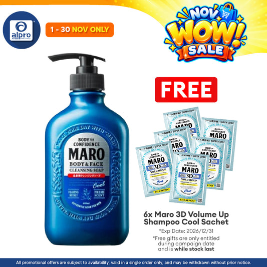 Maro Body & Face Cleansing Soap Cool 400ml