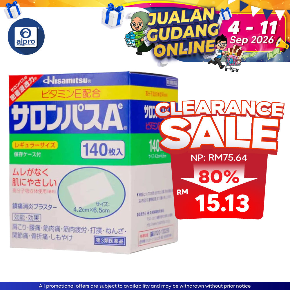 Hisamitsu Salonpas AE Pain Relieving Patch 140S | Promote Blood Circulation Japan Cross Border