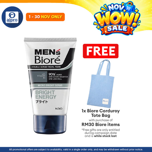 Men's Biore Double Scrub Bright Clean 50g