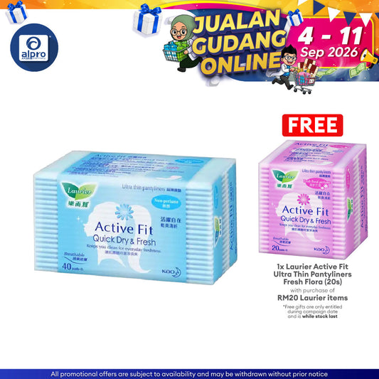 Laurier Pantiliner Active Fit Np 40s Alpro Pharmacy