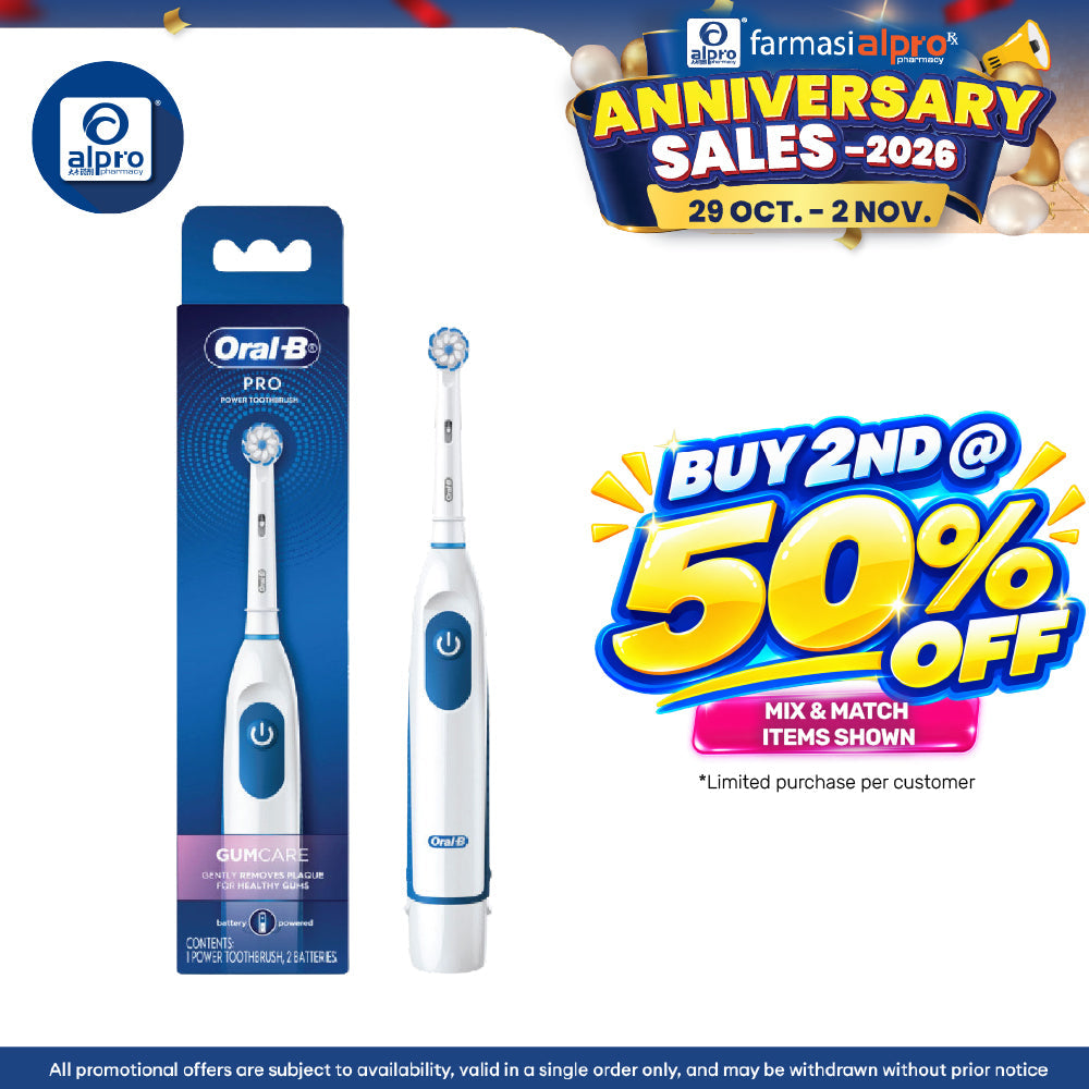 Oral B Pro Battery Toothbrush Gum Care White 1s | Electric Toothbrush