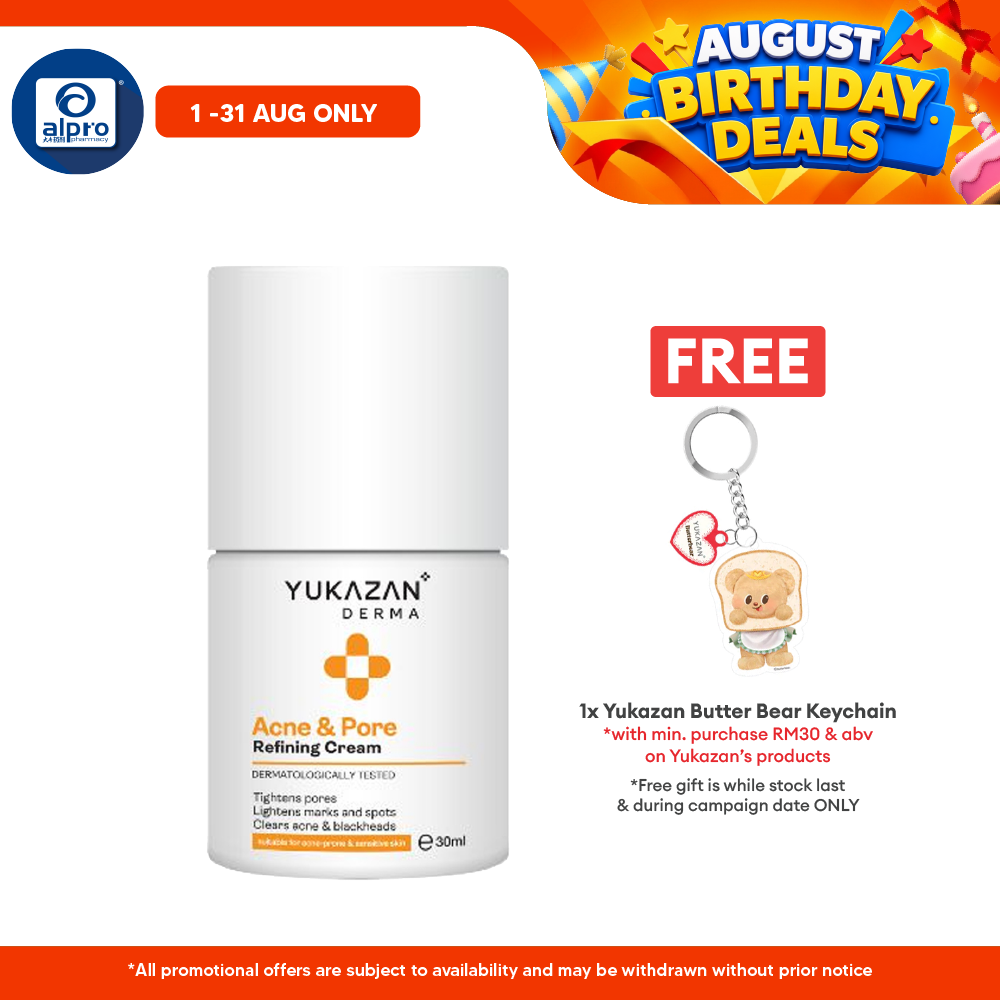 Yukazan Derma Refining Cream Acne & Pore 30ml Acne Removal Cream | Reduce Acne in 7 Days Yuka Zan