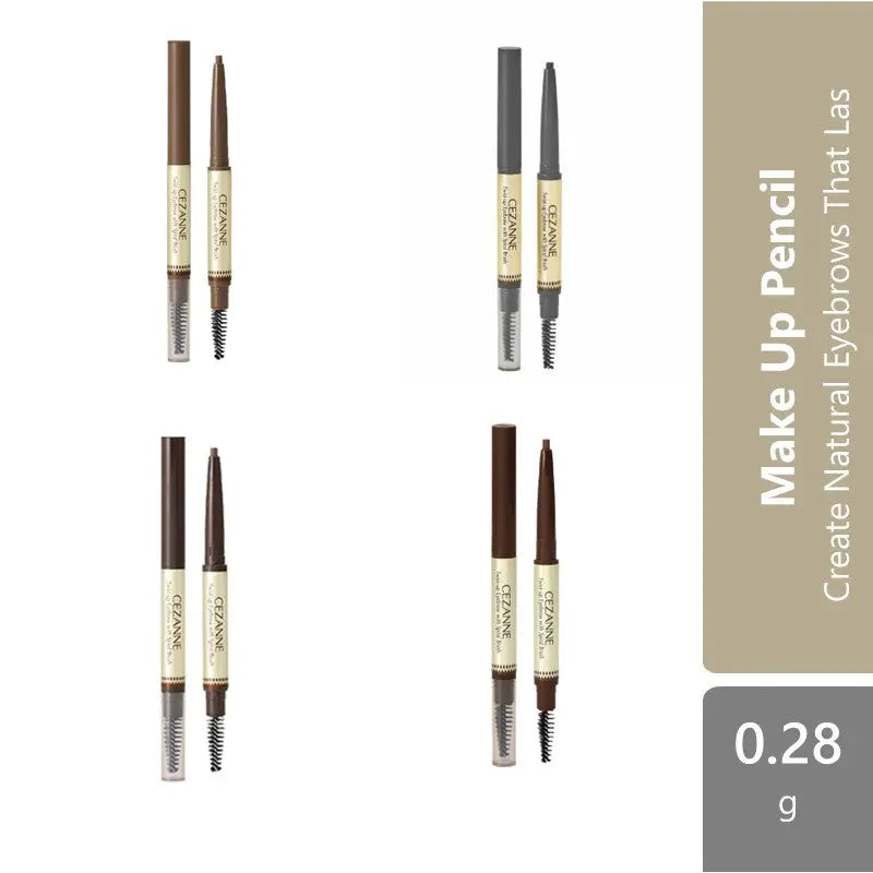 Cezanne Twist-up Eyebrow With Spiral Brush (01 Light Brown/02 Olive Brown/Brush 03 Natural Brown/05 Natural Gray) Xatramed