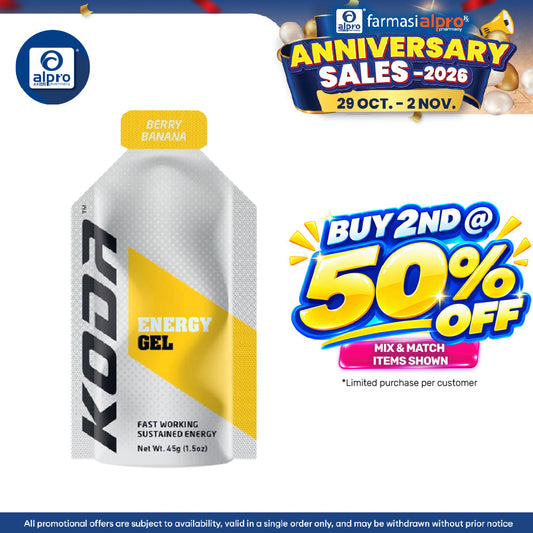 Koda Energy Gels 45g 1s (Various Flavour) | Sports Energy Gel