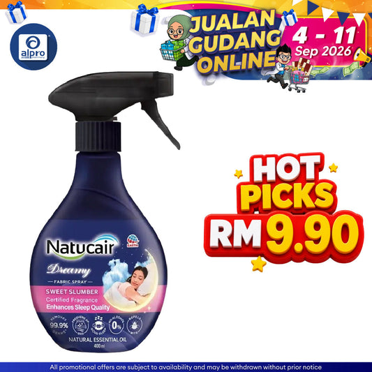 Natucair Dreamy Fabric Spray (Sweet Slumber) 400ml | Fresh Fabric Care Natucair