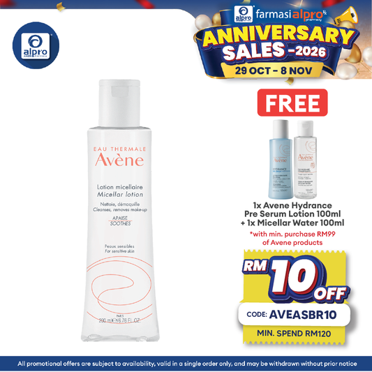 Avene Micellar Lotion Cleansing And Make-up Remover 200ml | Remove Make Up & reduce Blackheads