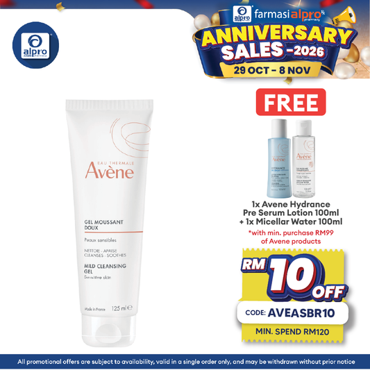 Avene Soapless Foaming Gel 125ml | Remove Make Up & Impurities