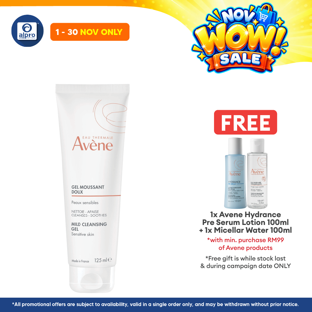 Avene Soapless Foaming Gel 125ml | Remove Make Up & Impurities