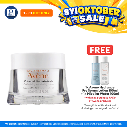 Avene Revitalising Nourishing Cream 50ml | Restore Skin's Elasticity & Suppleness