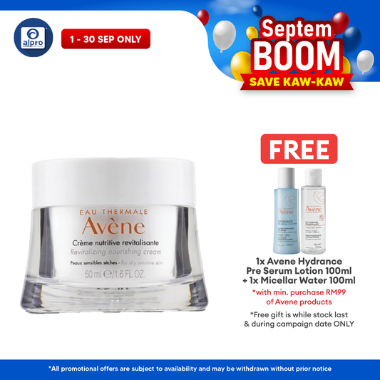 Avene Revitalising Nourishing Cream 50ml | Restore Skin's Elasticity & Suppleness Avene