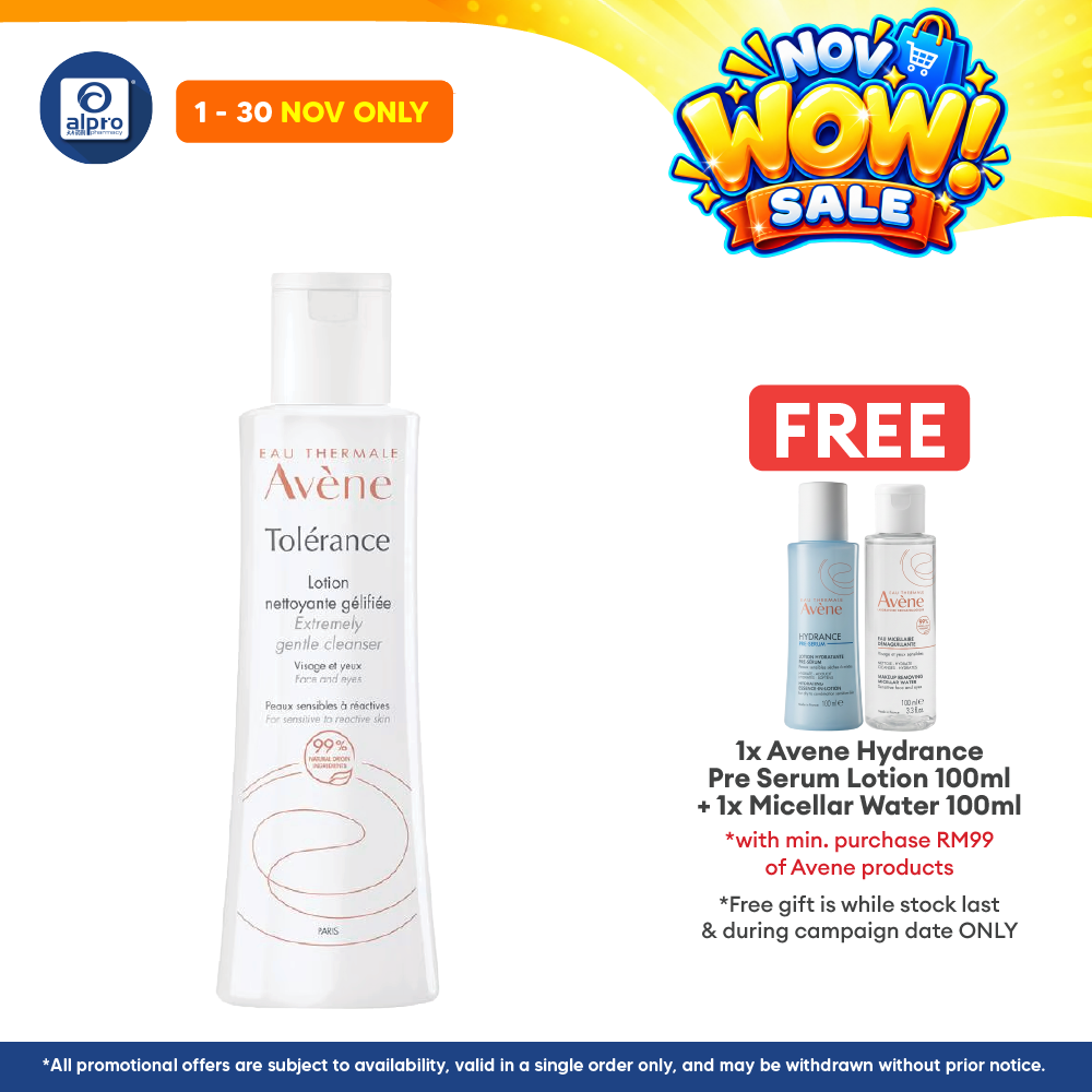 Avene Tolerance Extremely Gentle Cleanser (LPI) 200ml | Helps Restore Skin Barrier