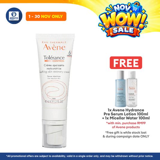 Avene Tolerance Control Soothing Skin Recovery Cream (CPI) 40ml | Hydrates Dry Sensitive