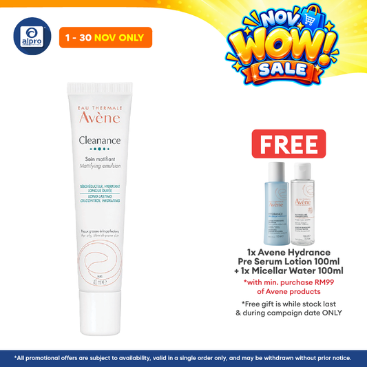 Avene Cleanance Mattifying Emulsion (Replace Cleanance Expert) 40ml | Immediately Reduce Shine