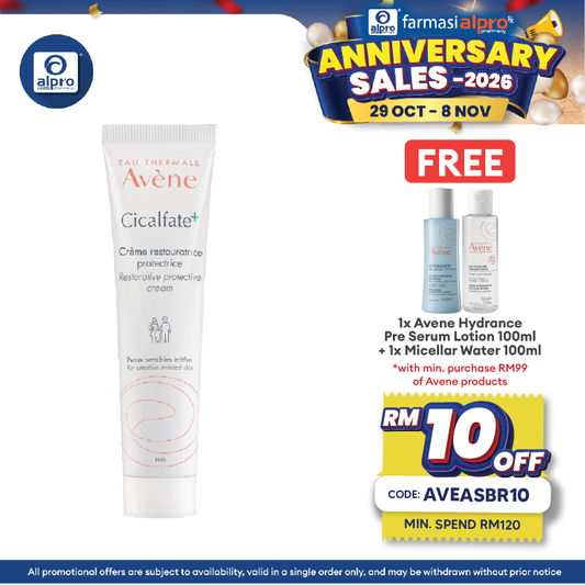 Avene Cicalfate+ Repairing Protective Cream 40ml | Immediately Soothes Skin