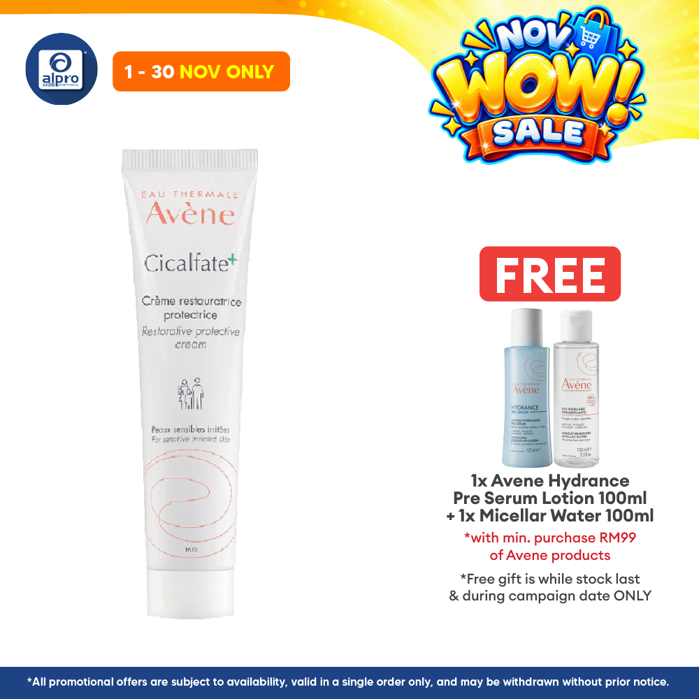 Avene Cicalfate+ Repairing Protective Cream 40ml | Immediately Soothes Skin