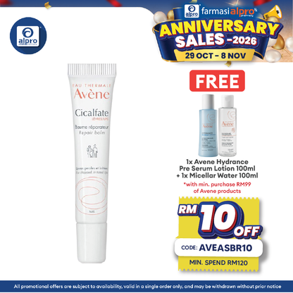 Avene Cicalfate Lips Repair Balm 10ml  | Repair and Moisturize