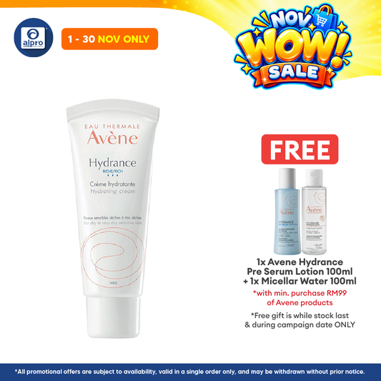 Avene Hydrance Rich Hydrating Cream 40ml | Hydrates and Nourishing