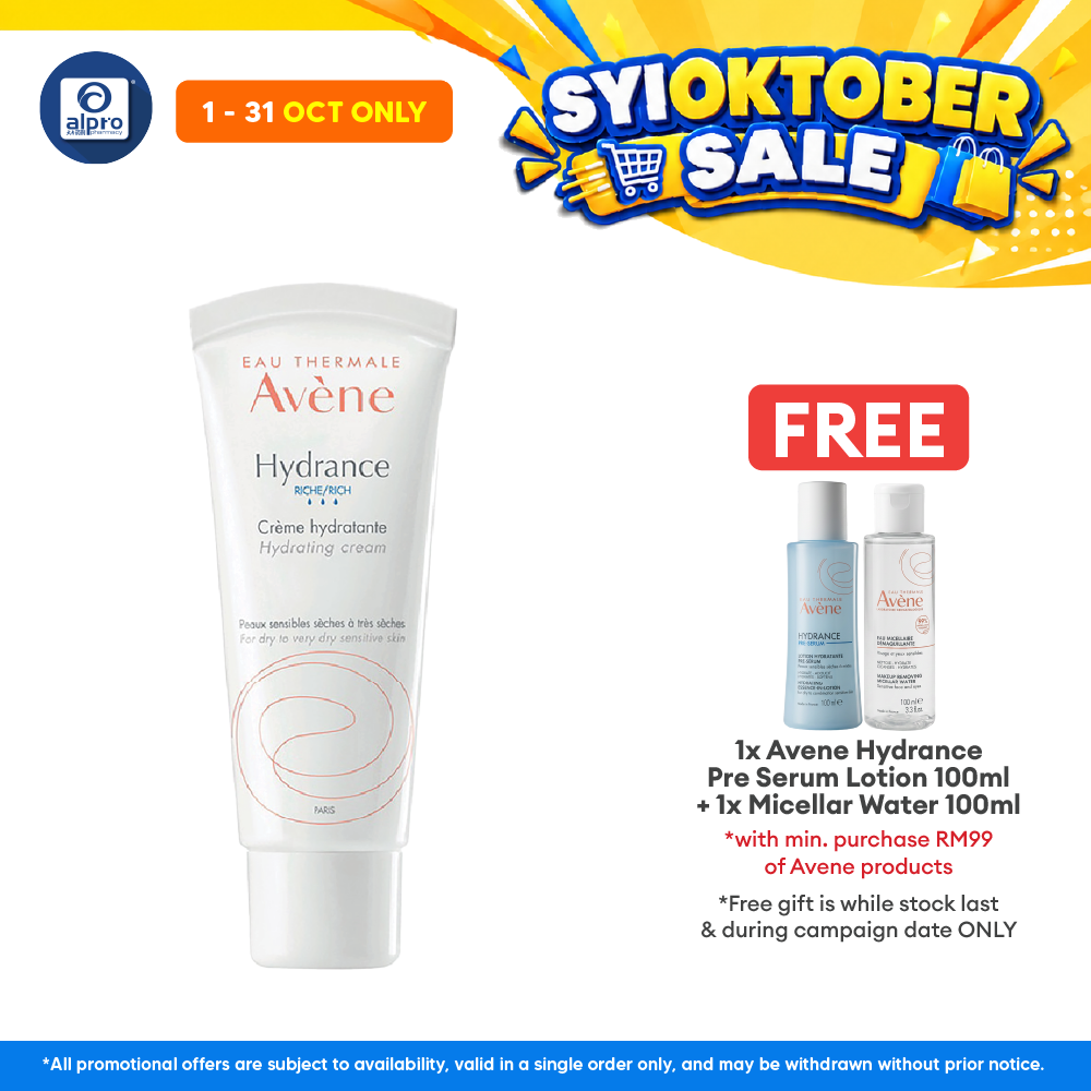 Avene Hydrance Rich Hydrating Cream 40ml | Hydrates and Nourishing