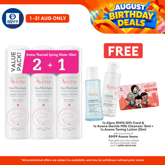 Avene Thermal Spring Water 50ml Trio Pack  Buy 2 Free 1 |  Excellent Source Of Hydration Avene