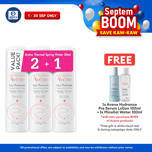 Avene Thermal Spring Water 50ml Trio Pack  Buy 2 Free 1 |  Excellent Source Of Hydration Avene