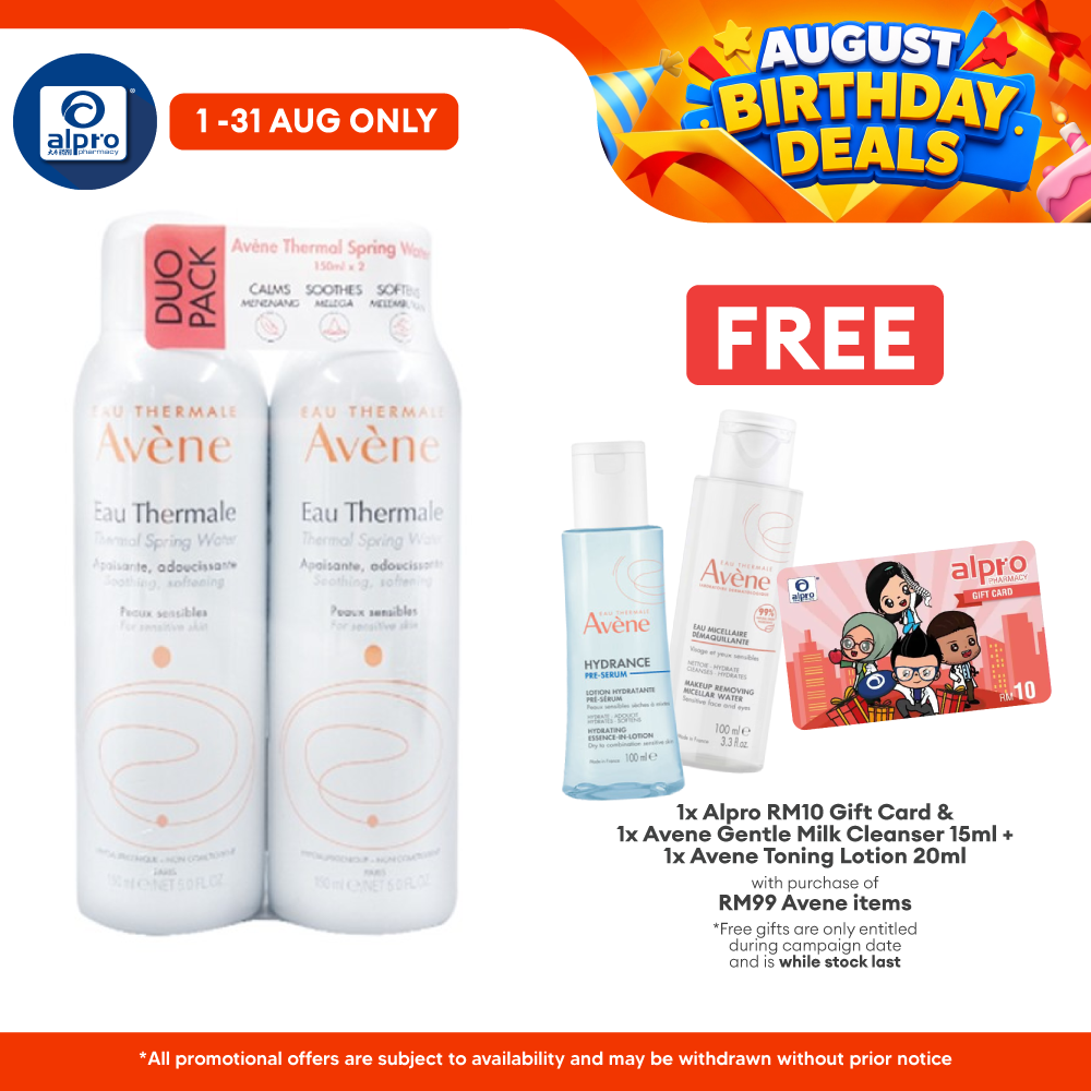 Avene Thermal Spring Water 150ml Duo Pack | Excellent Source Of Hydration Avene