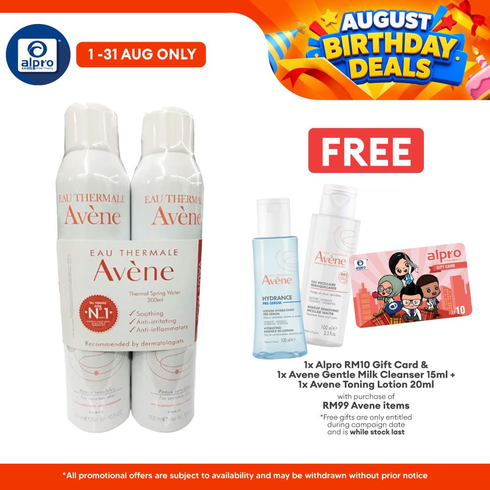 Avene Thermal Spring Water 300ml Duo Pack | Excellent Source Of Hydration Avene