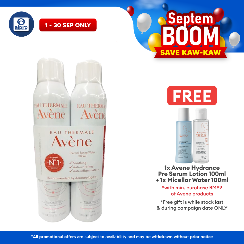 Avene Thermal Spring Water 300ml Duo Pack | Excellent Source Of Hydration Avene