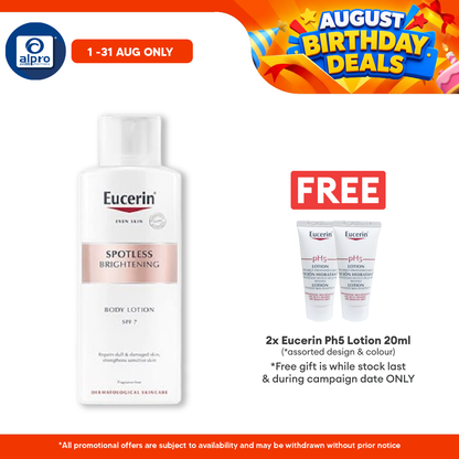 Eucerin Spotless Brightening Body Lotion 250ml | Even Skin SPF7 Eucerin