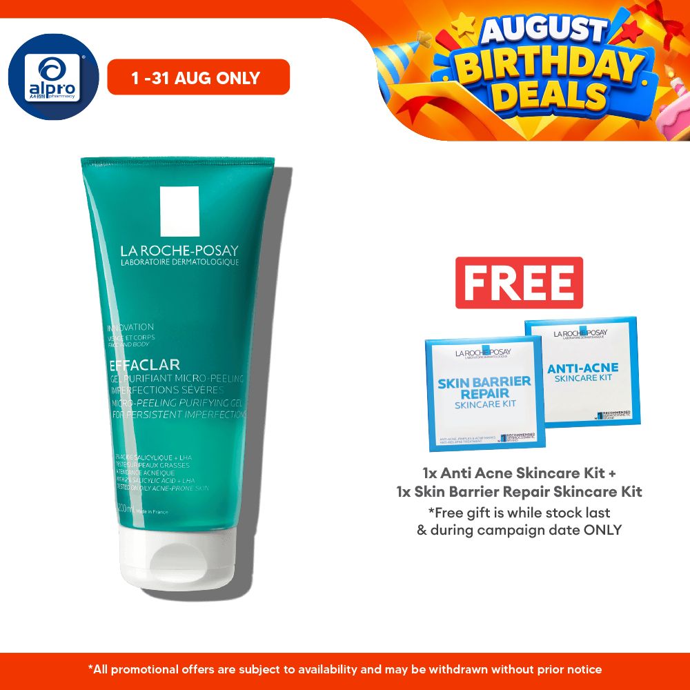 La Roche Posay Effaclar Micro Peeling Gel 200ml | Micro-Peeling Purifying Gel La Roche Posay