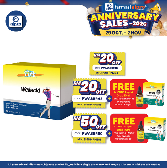 Powerlife Wellacid 10s x 6 | Metabolic & Joint Health