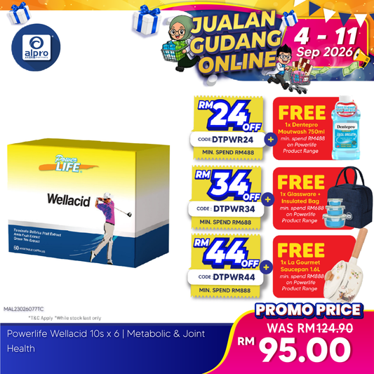 Powerlife Wellacid 10s x 6 | Metabolic & Joint Health Kinohimitsu