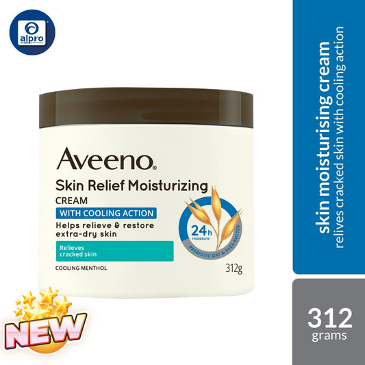 Aveeno Skin Relief Moisturizing Cream With Cooling Action 312g | Relives Cracked Skin With Cooling Action Alpro Pharmacy