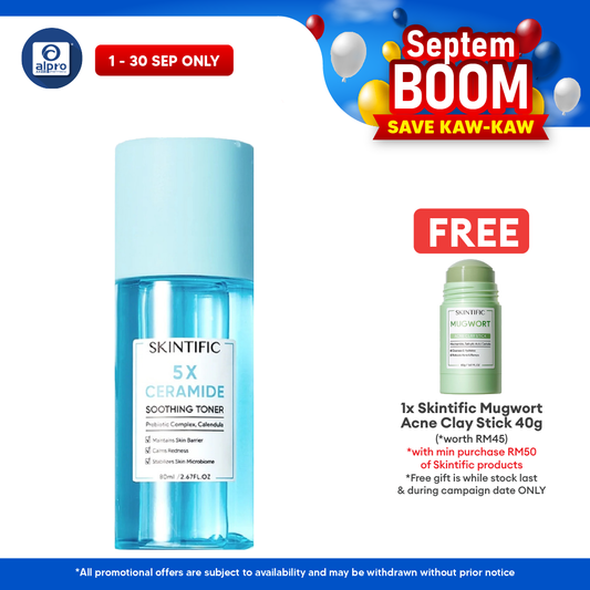 Skintific 5x Ceramide Soothing Toner 80ml | Skin Barrier Repair with Calendula for All Skin Types Skintific