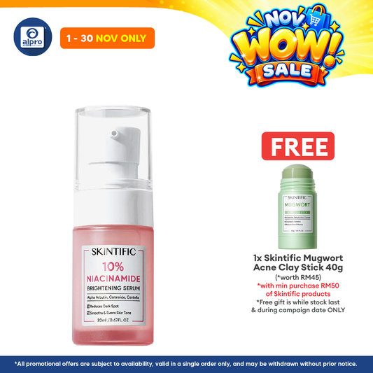Skintific 10% Royal DSM Niacinamide 7 Days Brightening Booster Serum 20ml | Whitening Glowing Skin