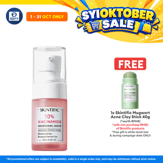 Skintific 10% Royal DSM Niacinamide 7 Days Brightening Booster Serum 20ml | Whitening Glowing Skin
