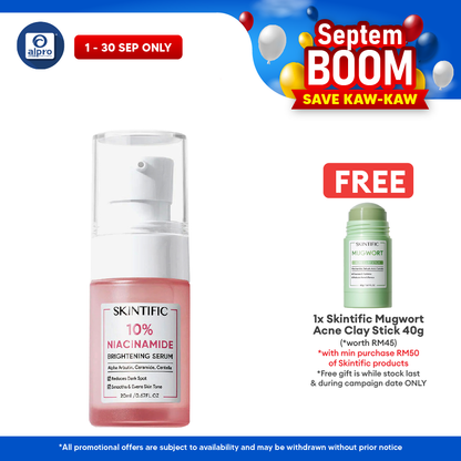 Skintific 10% Royal DSM Niacinamide 7 Days Brightening Booster Serum 20ml | Whitening Glowing Skin Skintific