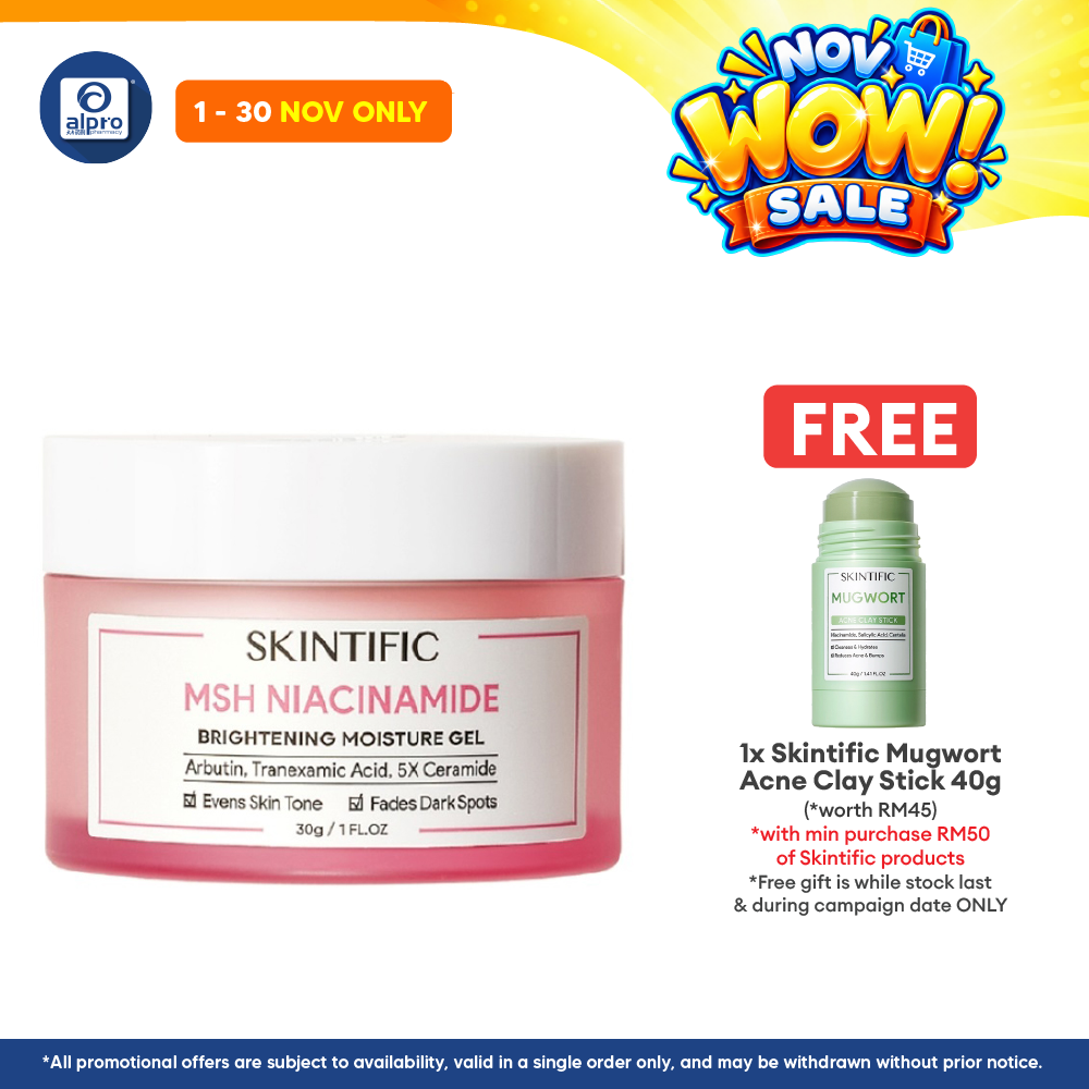 Skintific Novel MSH Niacinamide Brightening Moisture Gel 30g | Fades Dark Spot