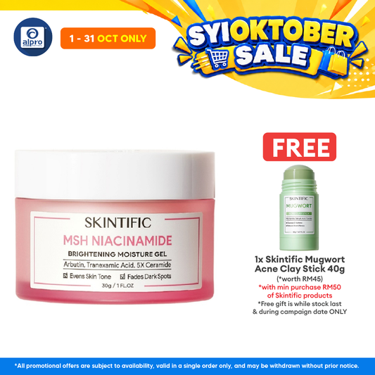 Skintific Novel MSH Niacinamide Brightening Moisture Gel 30g | Fades Dark Spot