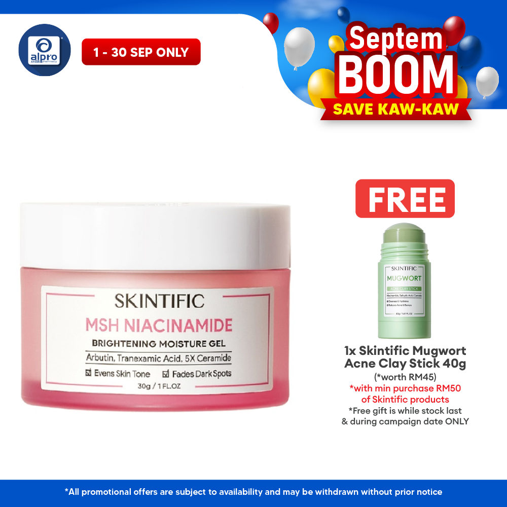Skintific Novel MSH Niacinamide Brightening Moisture Gel 30g | Fades Dark Spot Skintific