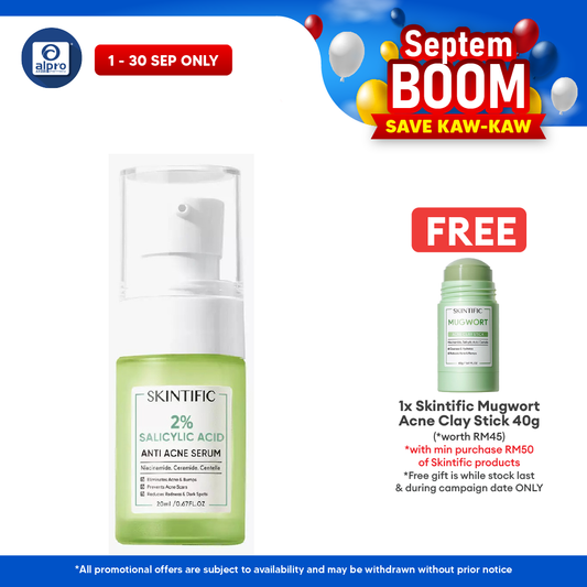 Skintific 2% Salicylic Acid Anti Acne Serum Spot Scars Treatment 20ml | Moisturize and Hydrating Skintific