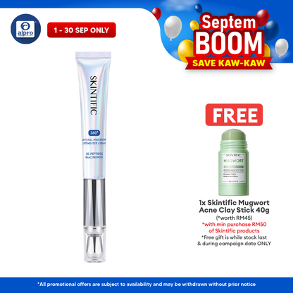 Skintific 360 Degree Crystal Massager Lifting Eye Cream 20g | Fast Absorption Skintific