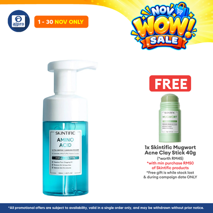 Skintific Amino Acid Ultra Gentle Cleansing Mousse Face Wash Foam 100ml | Cleanse Deeply